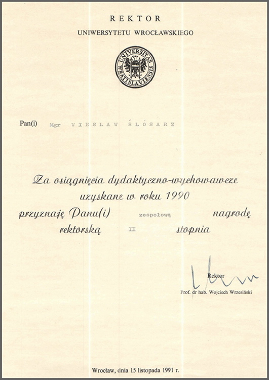 Nagroda Rektora Uniwersytetu Wrocławskiego